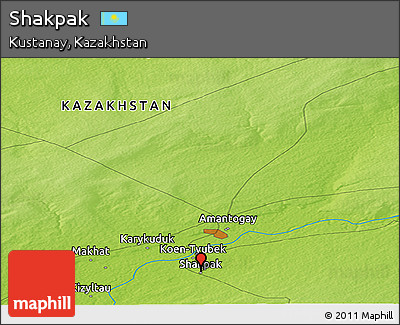 Physical Panoramic Map of Shakpak