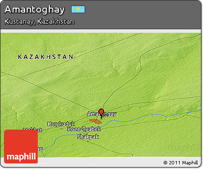 Physical Panoramic Map of Amantoghay