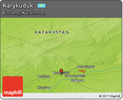 Physical Panoramic Map of Karykuduk