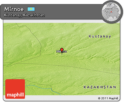 Physical Panoramic Map of Mīrnoe