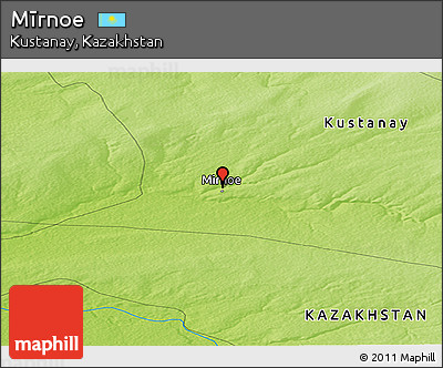 Physical Panoramic Map of Mīrnoe