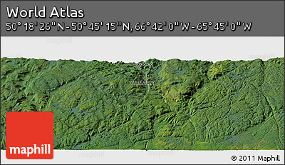 Satellite Panoramic Map of the Area around 50° 31' 50" N, 66° 13' 29" W