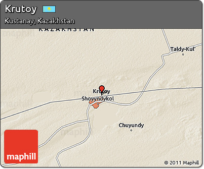 Shaded Relief 3D Map of Krutoy