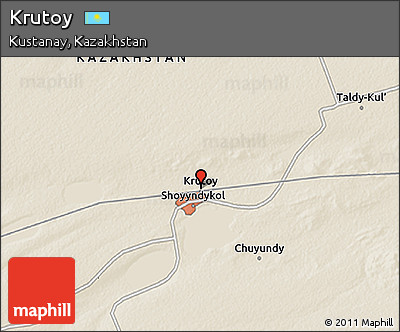 Shaded Relief 3D Map of Krutoy