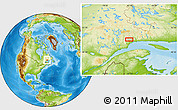 Physical Location Map of the area around 50° 31' 50" N, 67° 4' 29" W