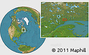 Satellite Location Map of the area around 50° 31' 50" N, 67° 4' 29" W