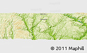 Physical Panoramic Map of the area around 50° 31' 50" N, 67° 4' 29" W