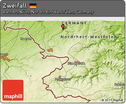 Physical 3D Map of Zweifall