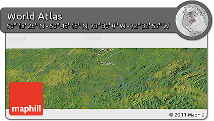 Satellite Panoramic Map of the Area around 50° 31' 50" N, 73° 1' 30" W