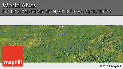 Satellite Panoramic Map of the Area around 50° 31' 50" N, 73° 1' 30" W