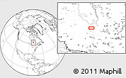 Blank Location Map of the area around 50° 31' 50" N, 79° 49' 29" W