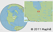 Savanna Style Location Map of the area around 50° 31' 50" N, 79° 49' 29" W