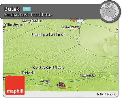 Physical Panoramic Map of Bulak