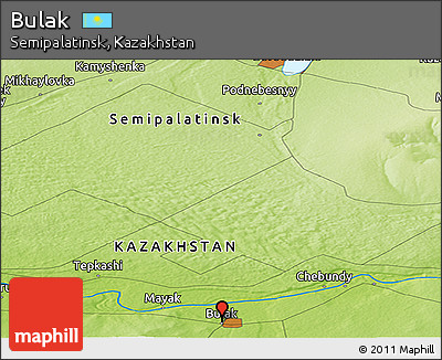 Physical Panoramic Map of Bulak