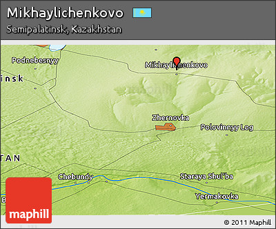 Physical Panoramic Map of Mikhaylichenkovo
