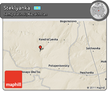Shaded Relief 3D Map of Steklyanka