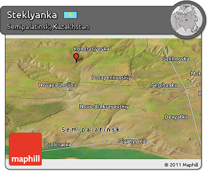 Satellite Panoramic Map of Steklyanka
