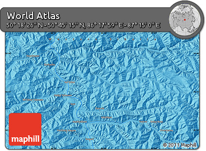 Political Map of the Area around 50° 31' 50" N, 86° 46' 30" E