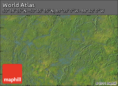 Satellite Map of the Area around 50° 31' 50" N, 89° 10' 30" W