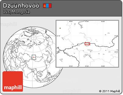 Blank Location Map of Dzüünhövöö