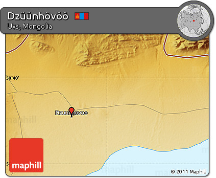 Physical Map of Dzüünhövöö