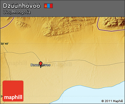 Physical Map of Dzüünhövöö