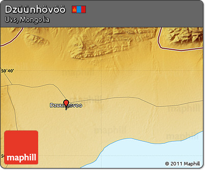 Physical Map of Dzüünhövöö