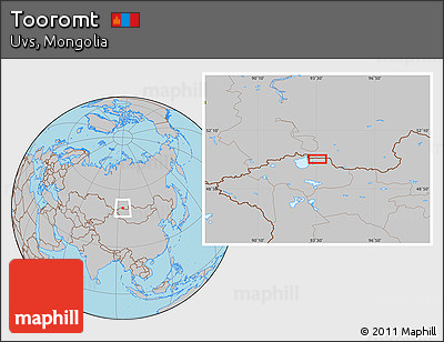 Gray Location Map of Tooromt