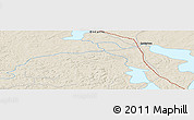 Shaded Relief Panoramic Map of the area around 50° 31' 50" N, 93° 25' 30" W