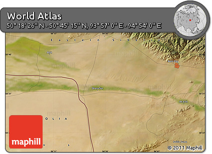 Satellite Map of the Area around 50° 31' 50" N, 94° 25' 30" E