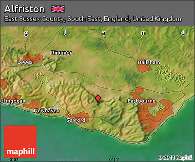 Satellite Map of Alfriston
