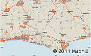 Shaded Relief Map of Alfriston