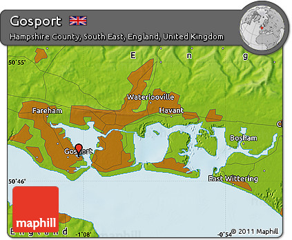 Physical Map of Gosport