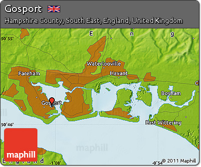 Physical Map of Gosport