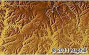 Physical Map of the area around 50° 55' 47" N, 102° 4' 29" E