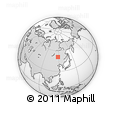 Outline Map of the Area around 50° 55' 47" N, 118° 13' 29" E, rectangular outline