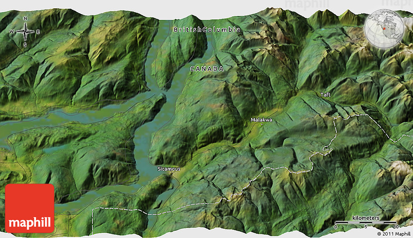 Map Of Tappen British Columbia Satellite 3D Map Of Tappen