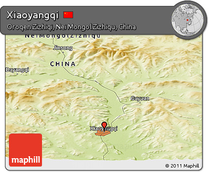 Physical Panoramic Map of Xiaoyangqi