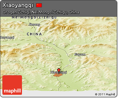 Physical Panoramic Map of Xiaoyangqi
