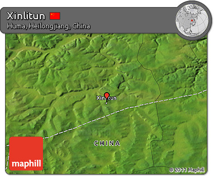 Satellite 3D Map of Xinlitun