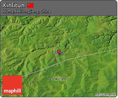 Satellite 3D Map of Xinlitun