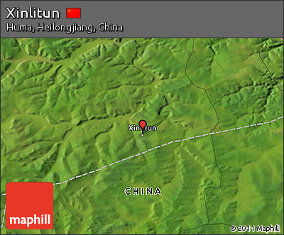 Satellite 3D Map of Xinlitun