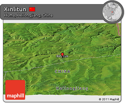 Satellite Panoramic Map of Xinlitun