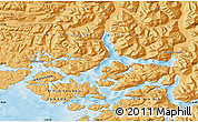 Political Map of the area around 50° 55' 47" N, 126° 34' 29" W