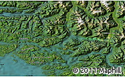 Satellite Map of the area around 50° 55' 47" N, 126° 34' 29" W