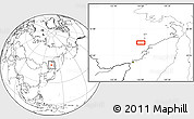 Blank Location Map of the area around 50° 55' 47" N, 136° 4' 29" E