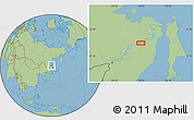 Savanna Style Location Map of the area around 50° 55' 47" N, 138° 37' 30" E