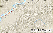 Shaded Relief Map of the area around 50° 55' 47" N, 138° 37' 30" E