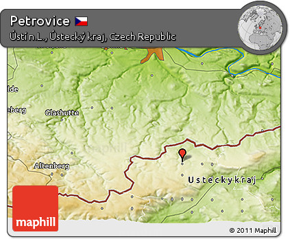 Physical 3D Map of Petrovice
