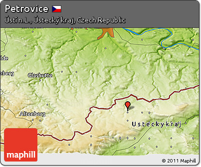 Physical 3D Map of Petrovice